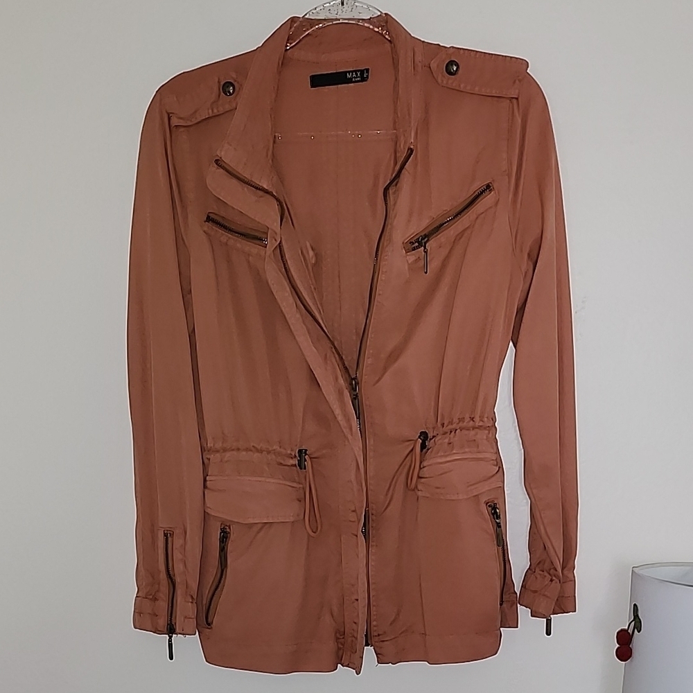 MAX Jeans Women's Utility Jacket in Tan